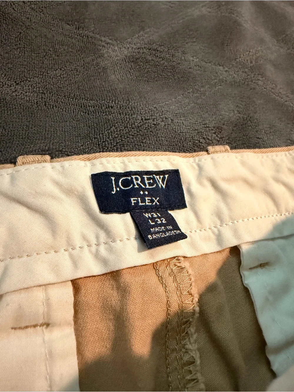 J. Crew Men's Tan Chino Pants - Straight Slim. W31, L32
